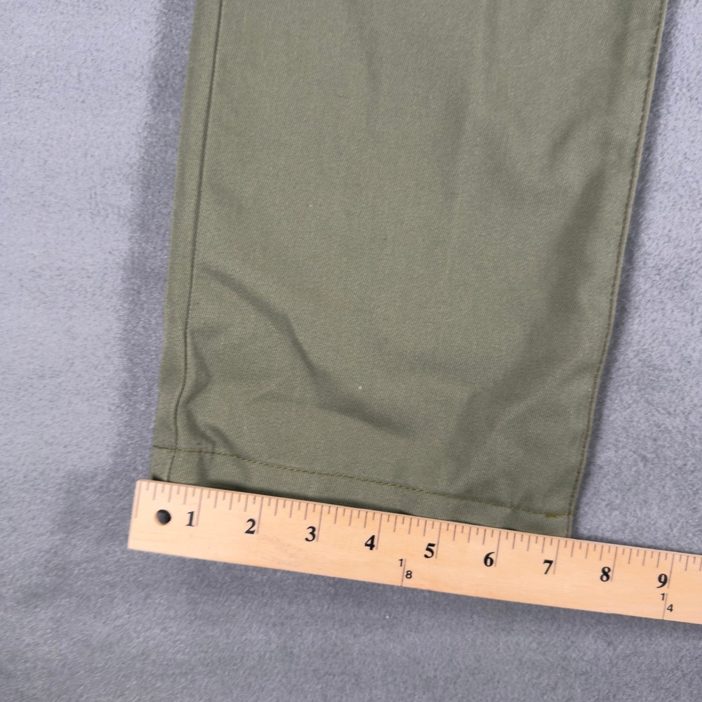 Levis Mens Olive Green Chino Pants Straight Leg Twill Trousers W32 L29 - Picture 11 of 13